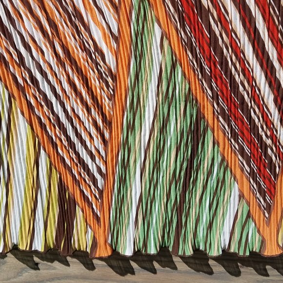 AVA JAMES Multicolor Striped Diamind Pattern Skirt - Picture 11 of 16